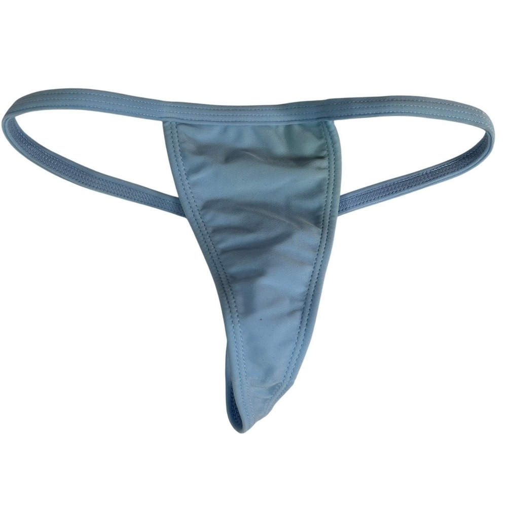 Aurea Rio VTG Light Blue G-String Thong Brazilian Underwear Size Large L New